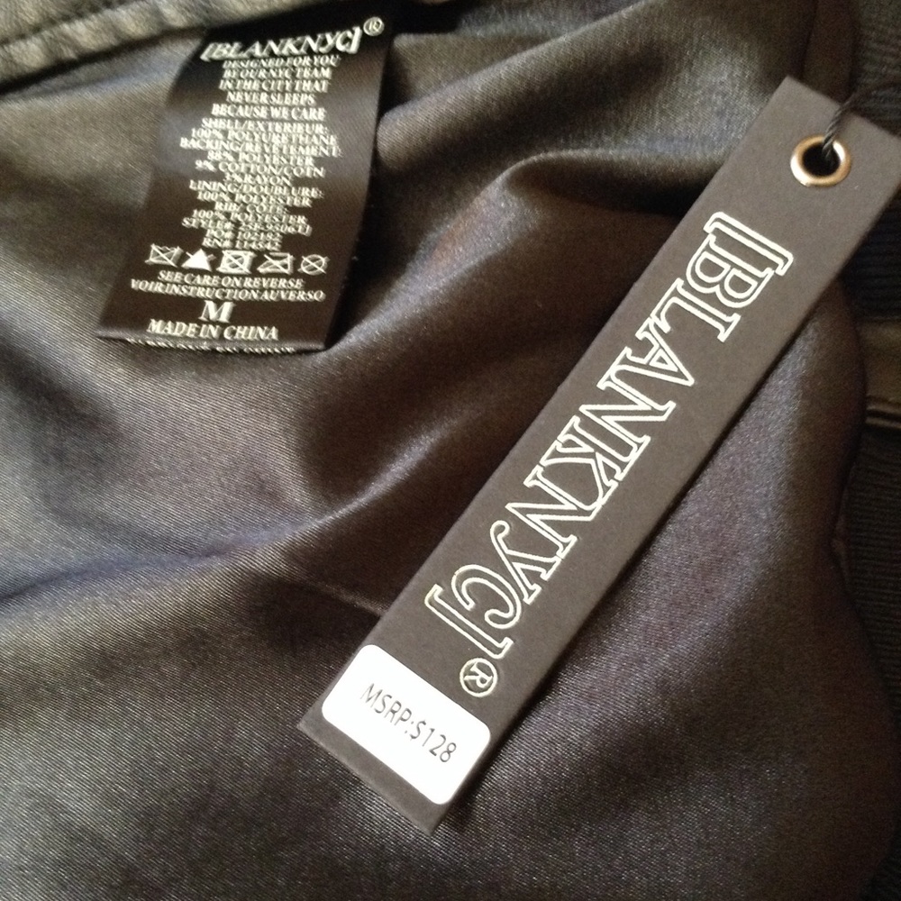 Faux Leather Motorcycle / Baseball Jacket NWT - Picture 6 of 6